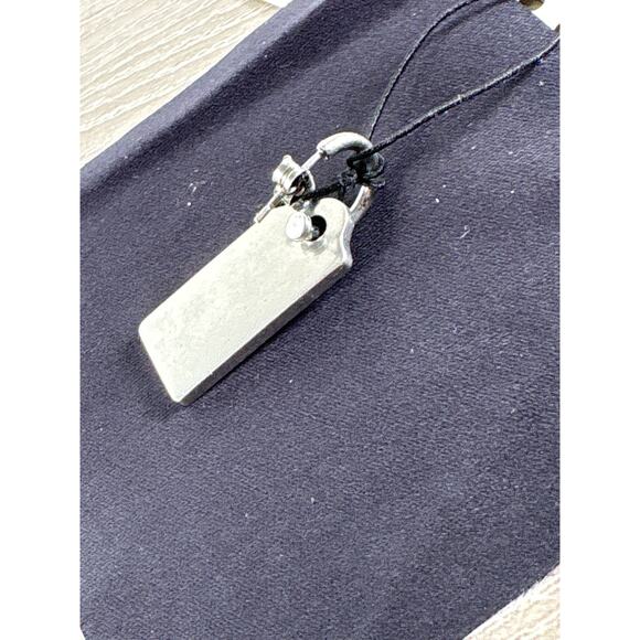 Coach Unisex Sterling Silver Signature Tag Charm Huggie- Single Earring-‎ NEW - Picture 4 of 4